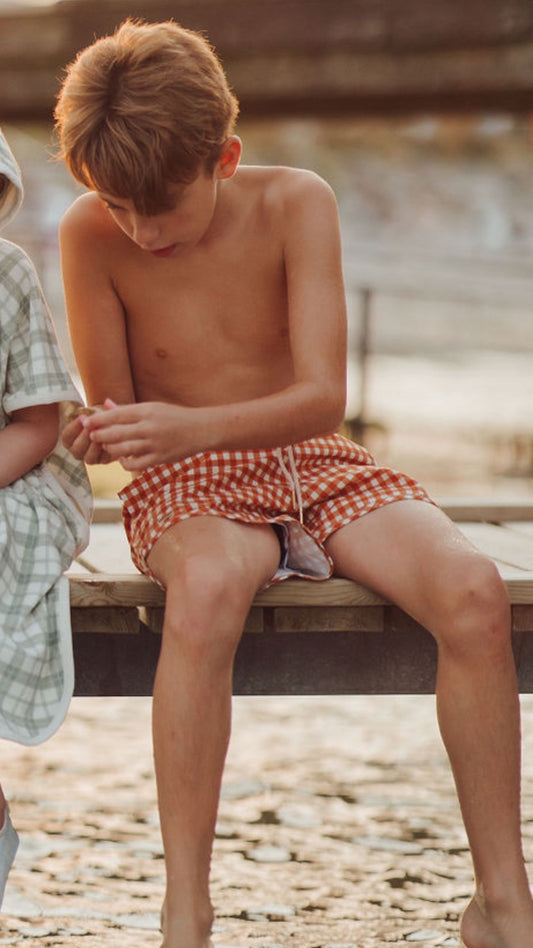 Gingham Swim Shorts