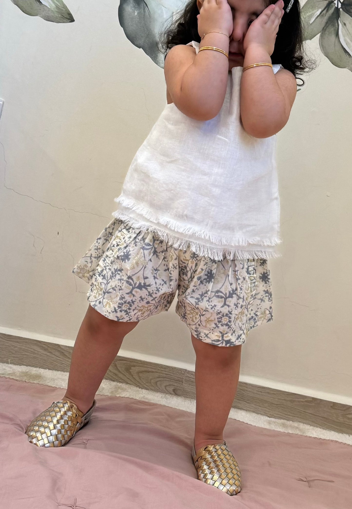 Blue and Gold girls short set