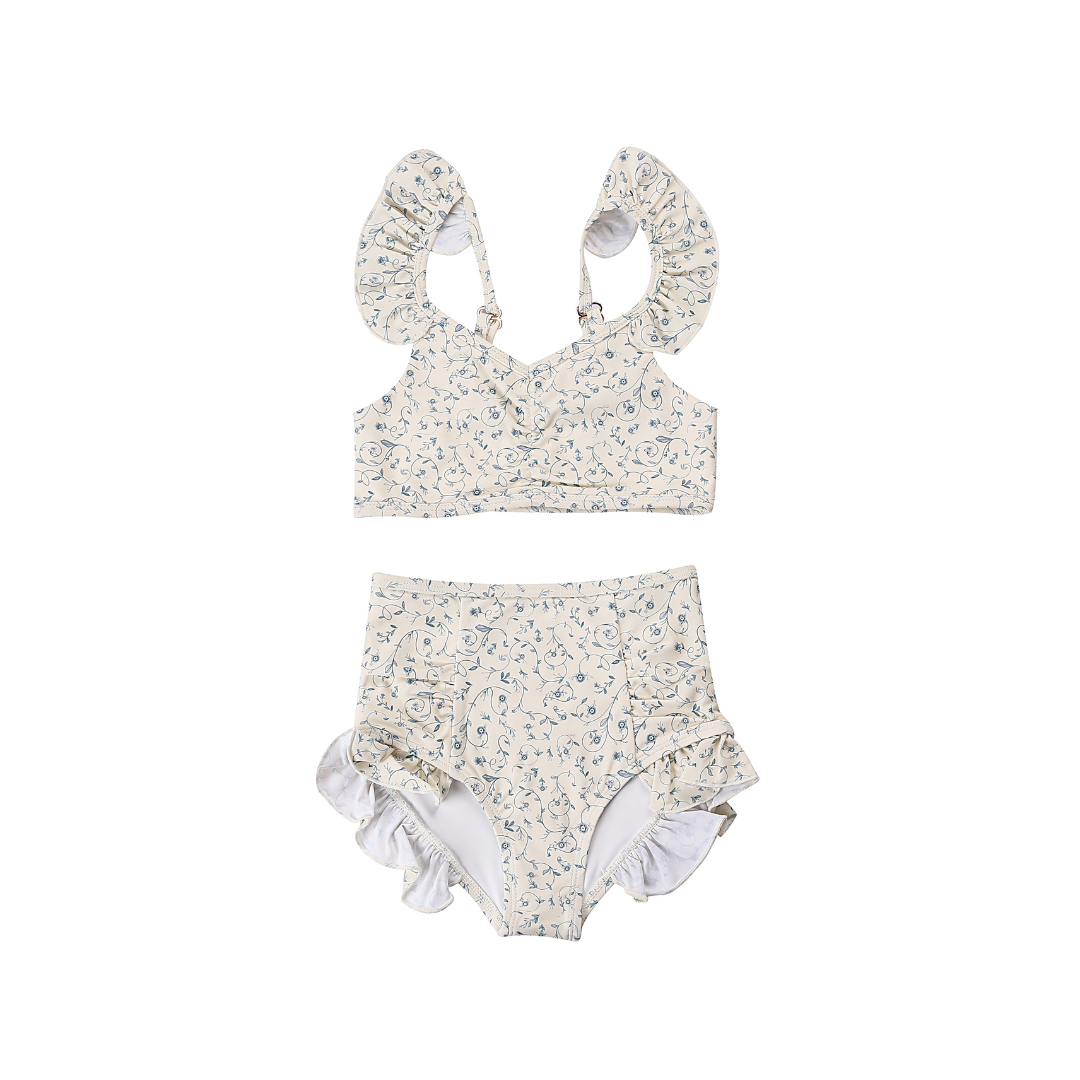 Scandi Floral ruffle 2 piece bikini