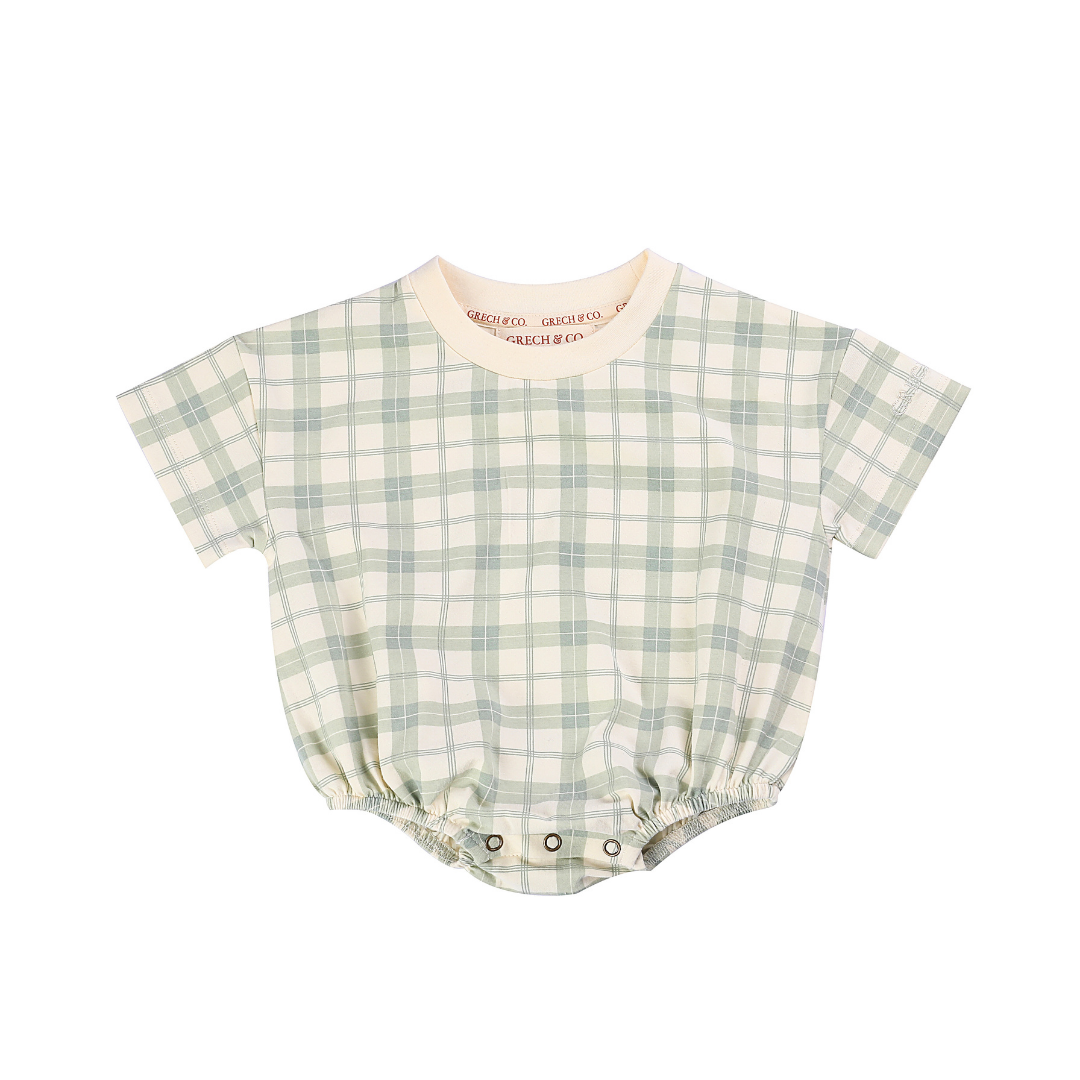 Fern Plaid Bubble Romper