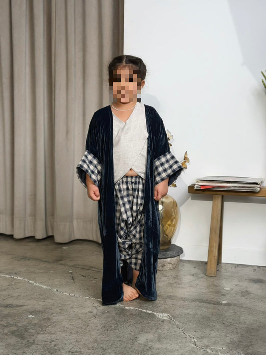 Plaid set (BLUE)(#345)