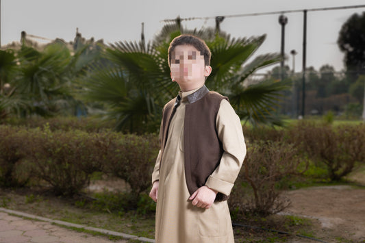 Sadu embroidered boys vest (#347)