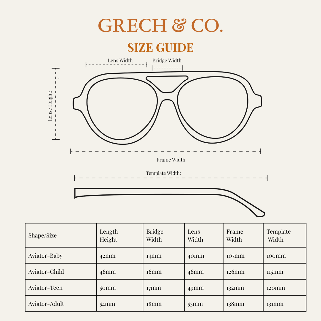 Grech & CO. Aviator Polarized Sunglasses