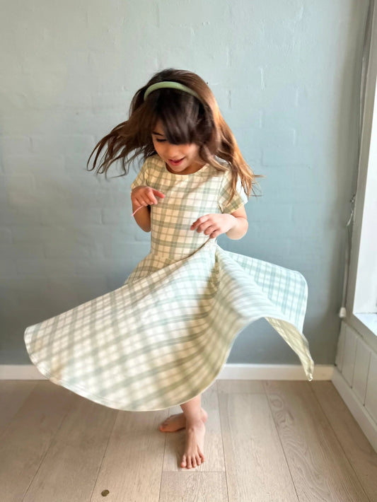 Fern Plaid Twirl Dress