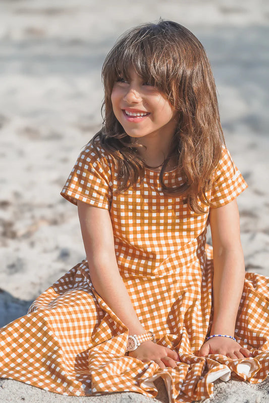 Gingham Twirl Dress