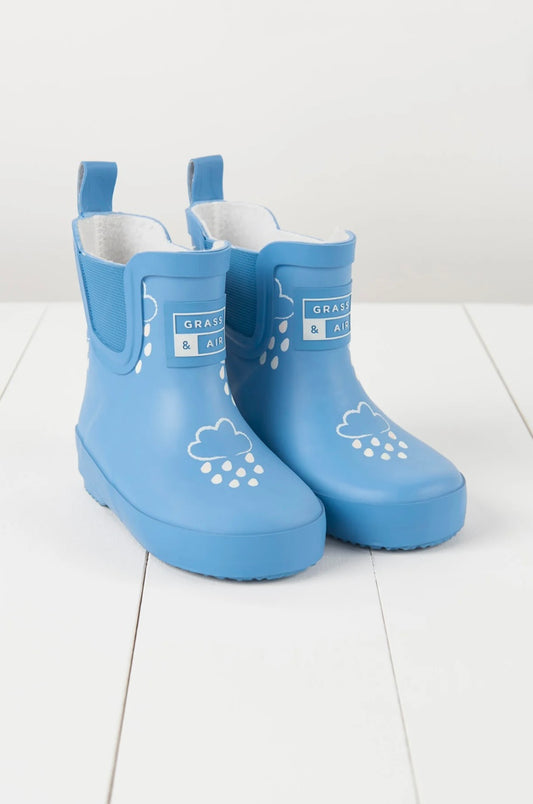 Cornflower Blue Short Color Changing Rainboots
