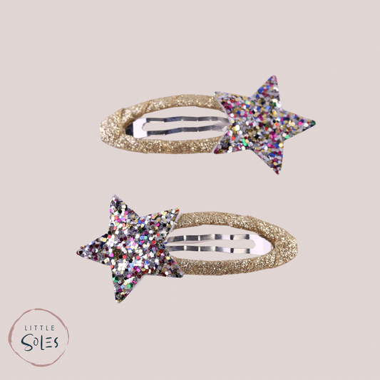 Glitter stars hair clip