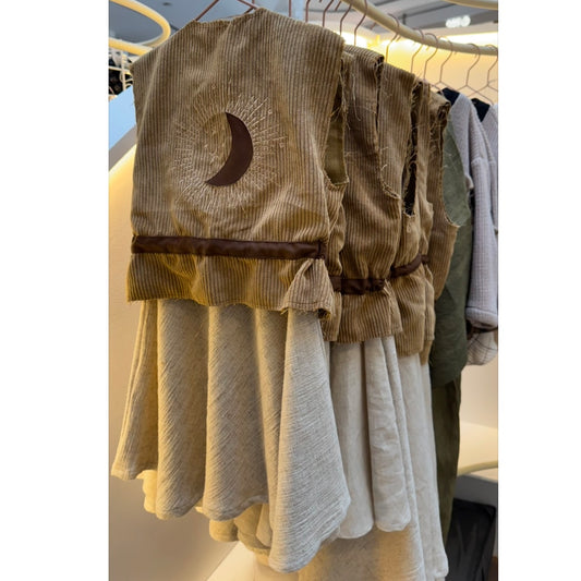 Corduroy girls vest and dress
