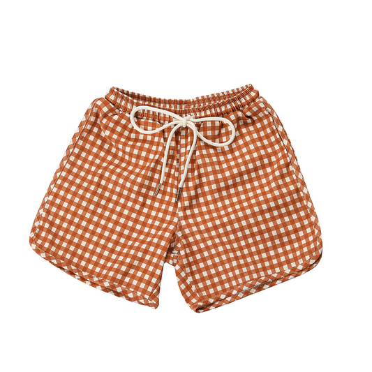 Gingham Swim Shorts