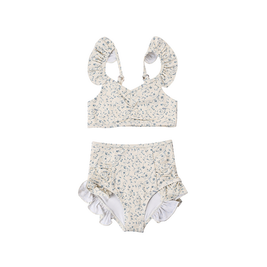 Scandi Floral ruffle 2 piece bikini