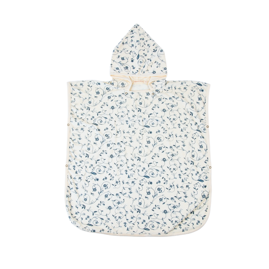 Scandi Floral bathing poncho