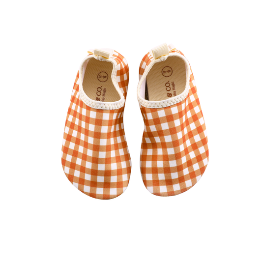Gingham swim shoes