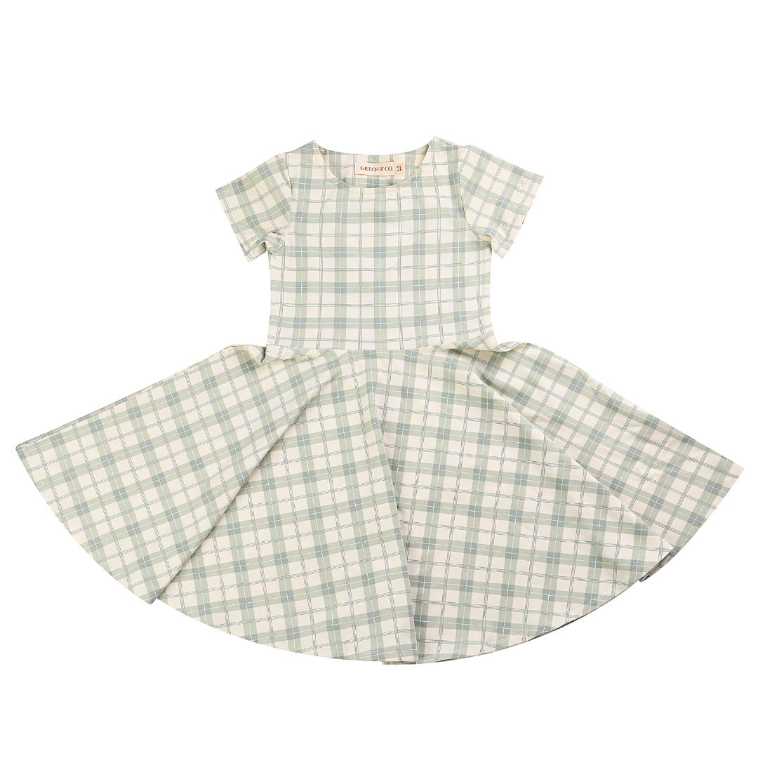 Fern Plaid Twirl Dress