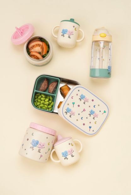 Stainless steel lunchbox DANCING HEARTS