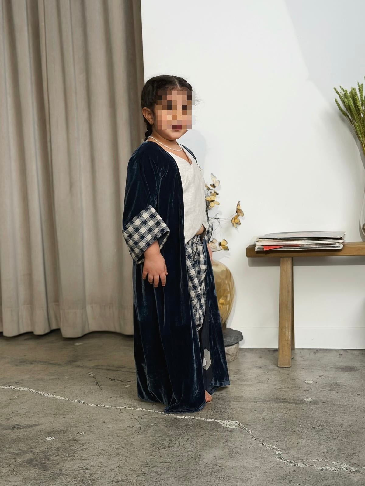 Plaid set (BLUE)(#345)