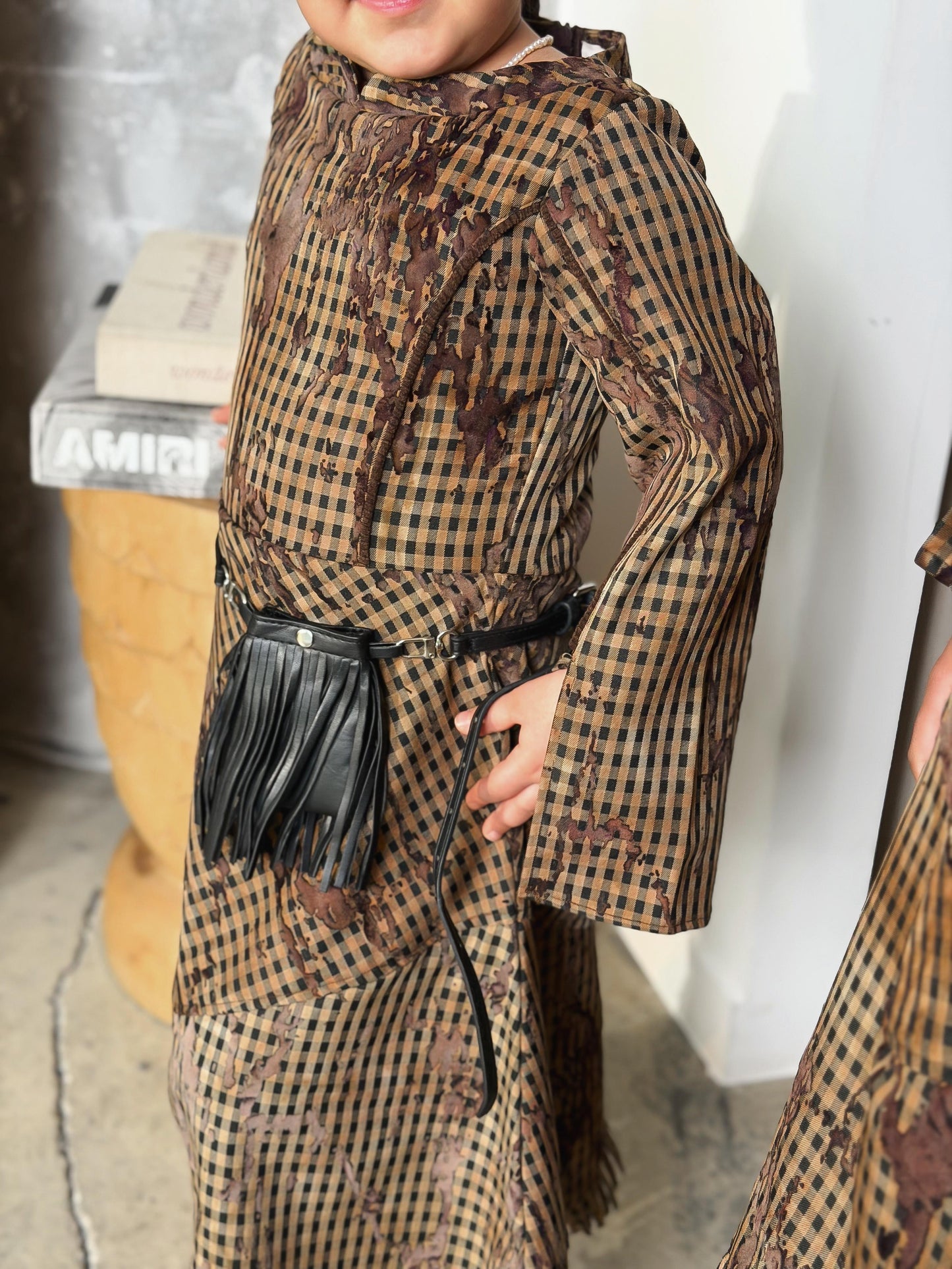 Brown checks dress (#341)