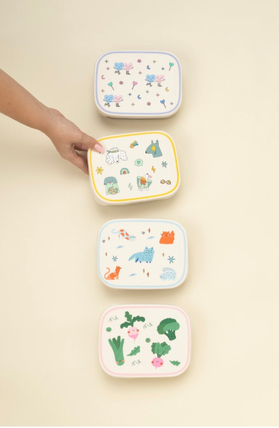 Stainless steel lunchbox DANCING HEARTS