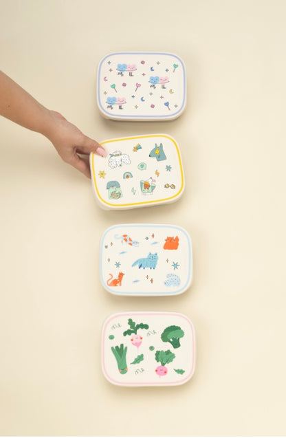 Stainless steel lunchbox DANCING HEARTS