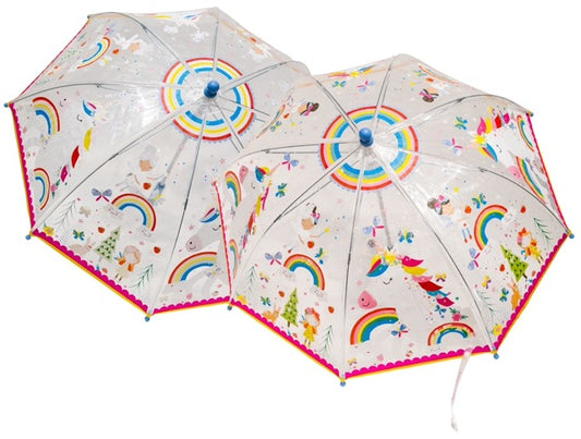 TRANSPARENT COLOUR CHANGING UMBRELLA - RAINBOW FAIRY