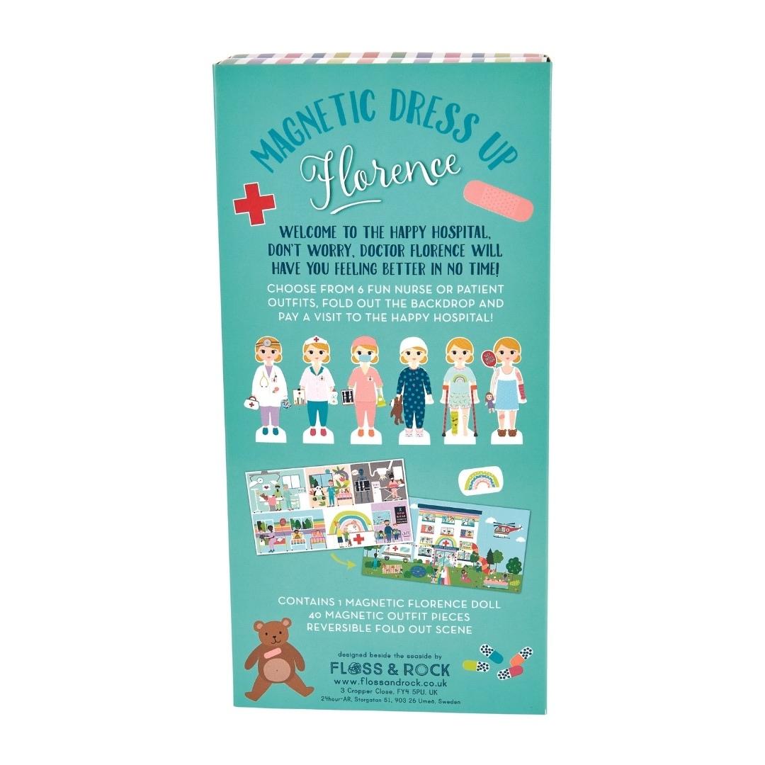 WOODEN MAGNETIC DRESS UP DOLL - FLORENCE