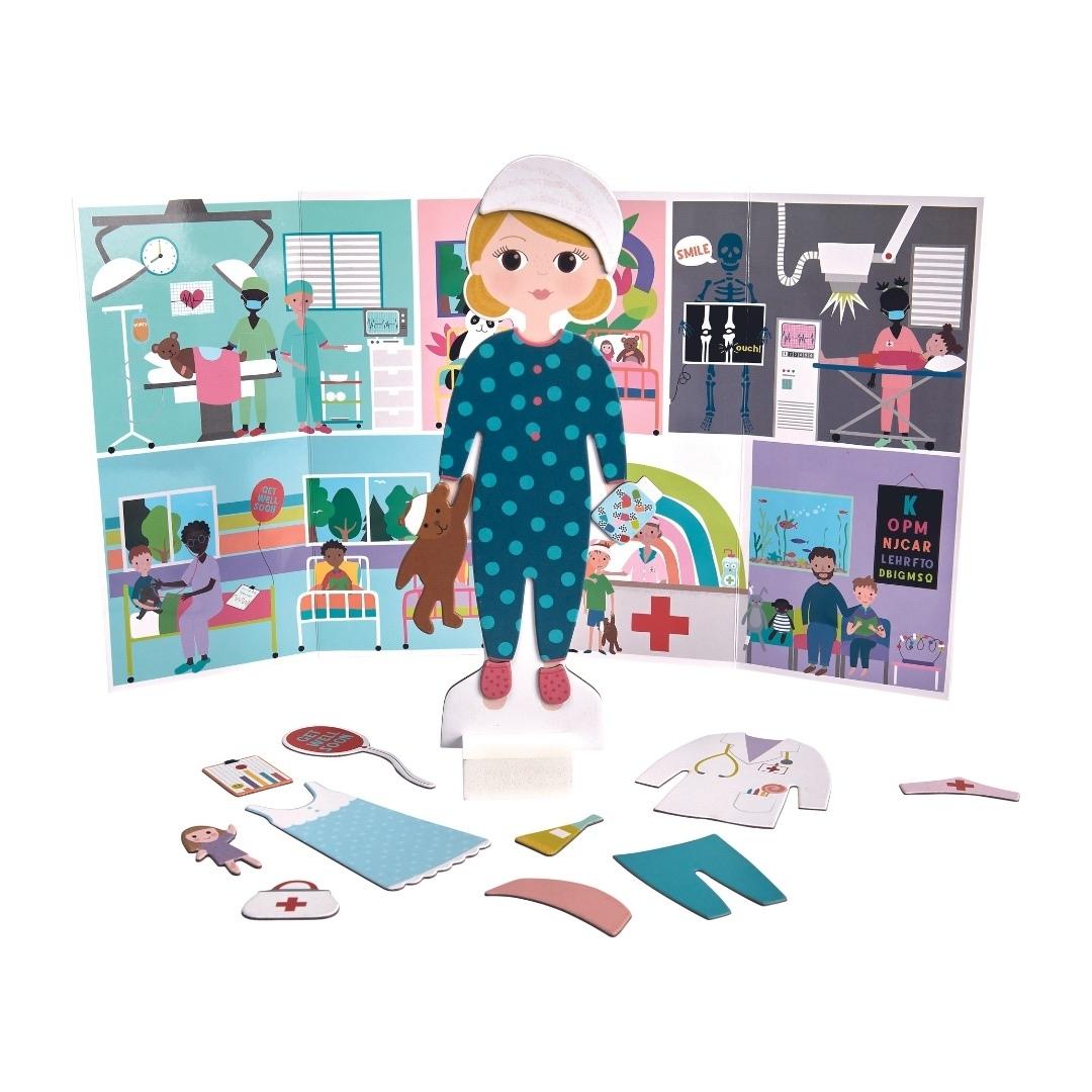 WOODEN MAGNETIC DRESS UP DOLL - FLORENCE
