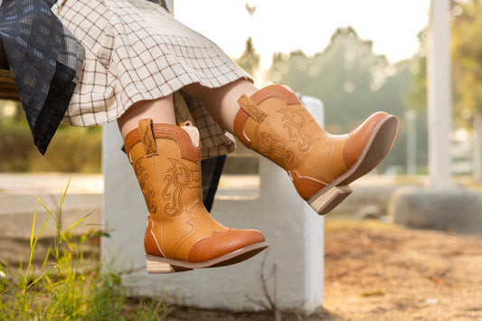 Tan cowboy boot