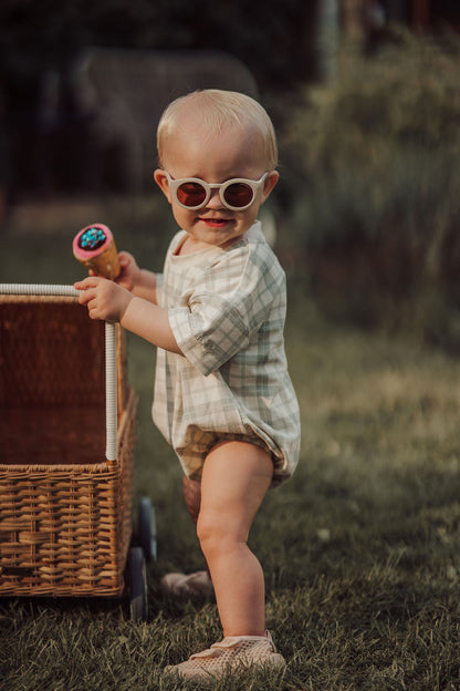 Fern Plaid Bubble Romper