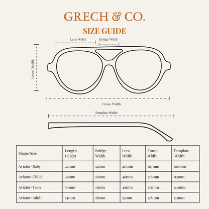 Grech & CO. Aviator Polarized Sunglasses