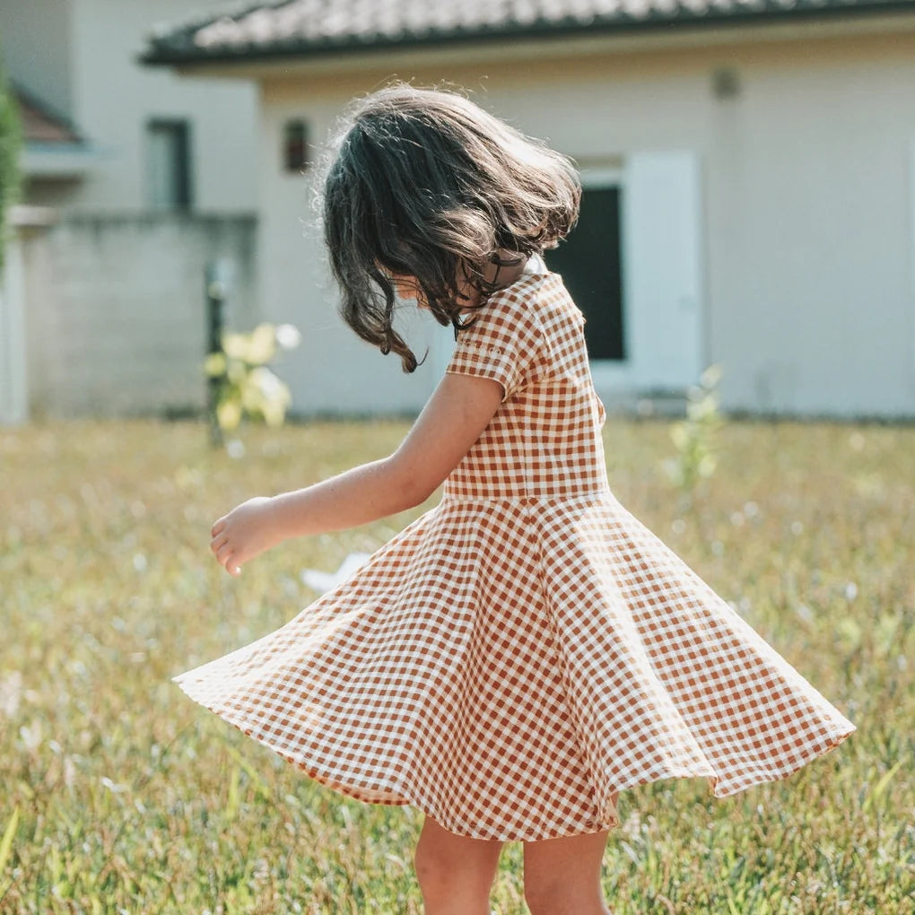 Gingham Twirl Dress