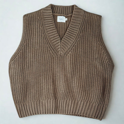 Knit v-neck vest