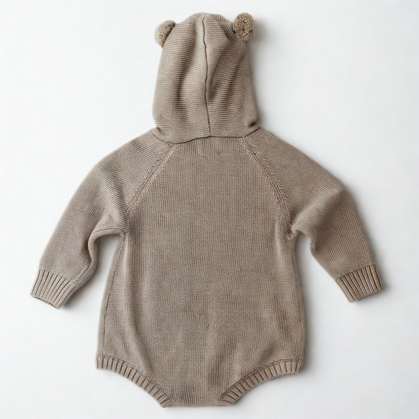 Knitted khaki romper