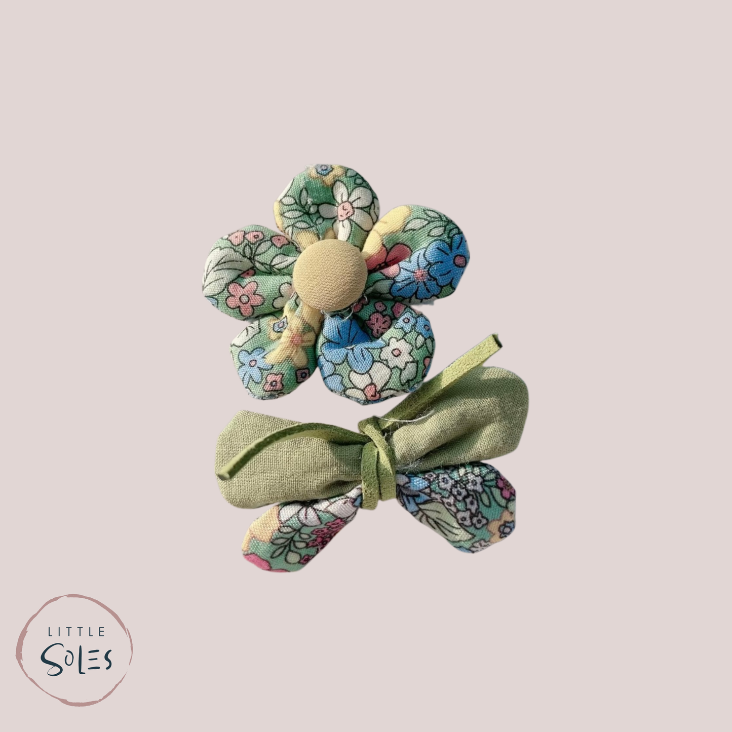 Pastel floral hair clips