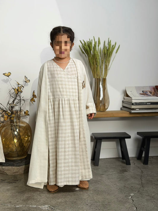 Knit besht & checks dress (#339)