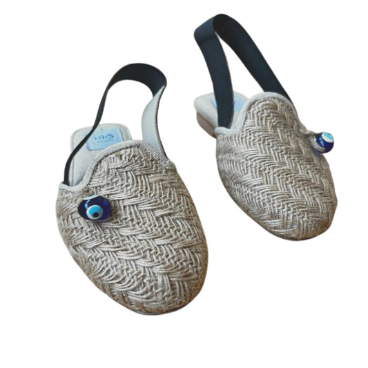 Eye Woven Mules