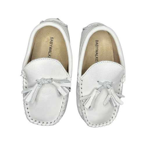 Leather Tasselled Loafers White