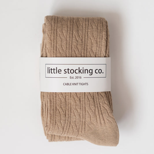 Oat Cable Knit Tights