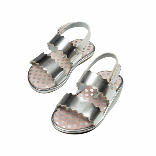 Silver Double Strap Sandal